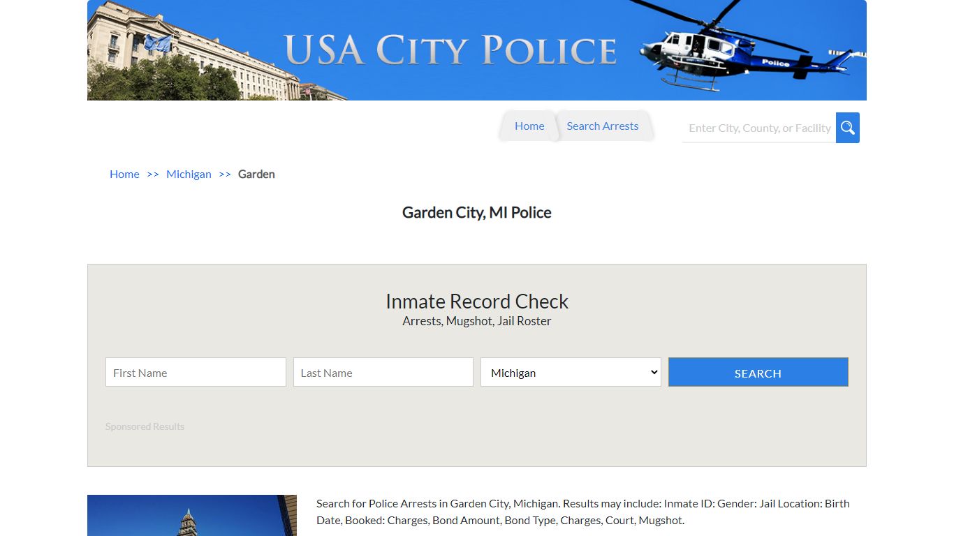 Garden City, MI Police | Jail Records